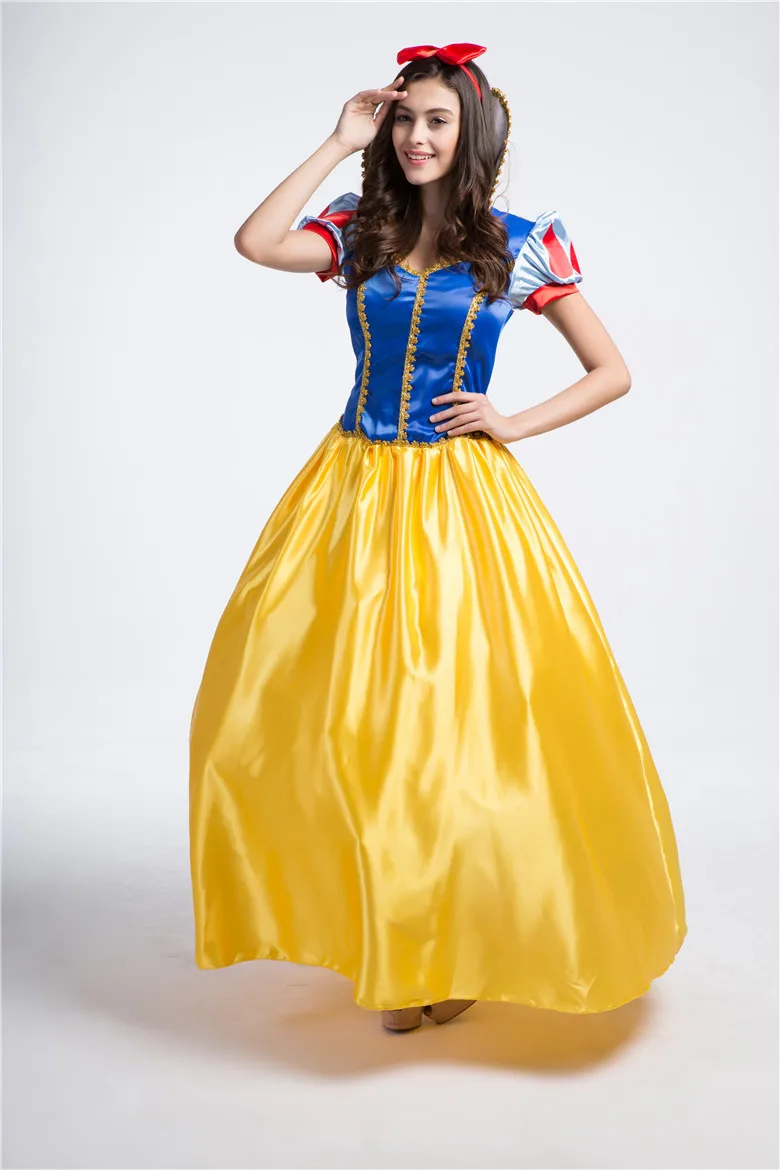 FREE PP sexy costumes for women adult Carnival Custom made Snow White Princess Dress Cosplay Costumes birthday Party dresses