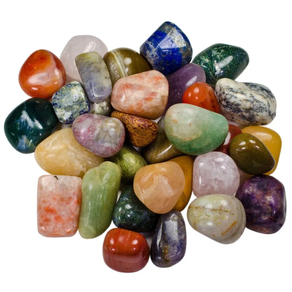 Wholesale Mixed Lot Tumbled Quartz,Amethyst,Aventurine,Obsidian Lapis Reiki Healing Crystal Stone 1kg/lot