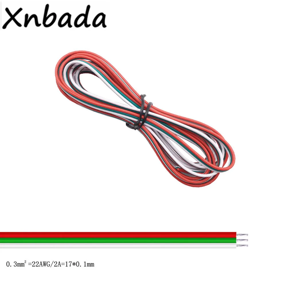 2Pin/3Pin/4Pin/5Pin/6Pin 22AWG Led Wire Cable For WS2812B WS2811 5050 2835 5730 LED Strip Light 1m/5m/10m/20m/50m/100m