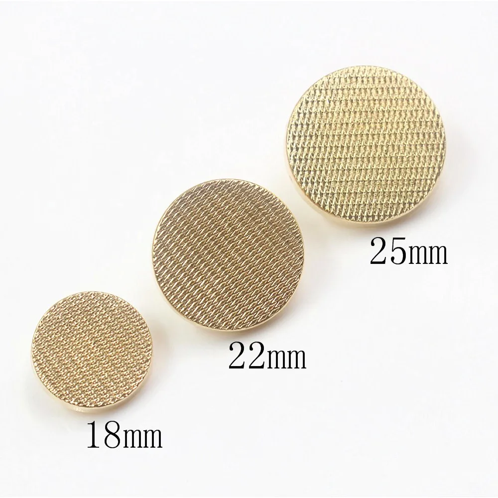 18mm 22mm 25mm 10pcs/lot metal buttons for clothes sweater coat decoration shirt gold buttons accessories DIY JS-0125