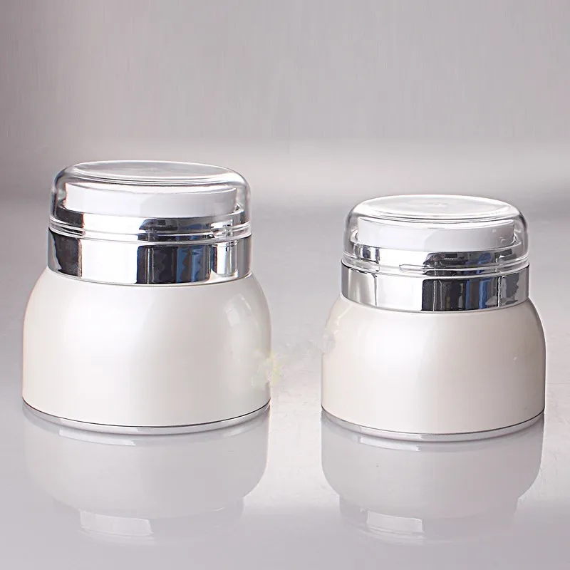 Acrylic Cream Jars 30G 50G  Press Pump Airless Cream Emulsion Bottles Mask Skin Care Products Packaging Case Wholesale 50pcs/lot