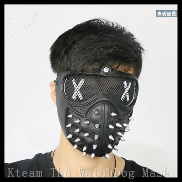 Watch Dogs Mask PVC Fabric Type Adult Men Cosplay Prop Costume Half Helmet From Hot Fashion European and US Games Watch Dogs 2