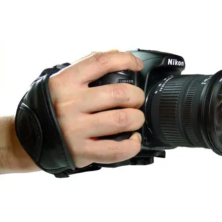 Correa de agarre de muñeca de mano de cámara de cuero