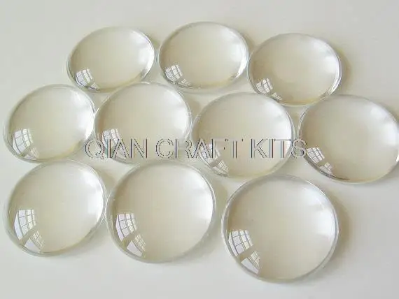 200pcs clear glass dome circle flat back cabochons round mixed sizes sampler set 8mm-30mm