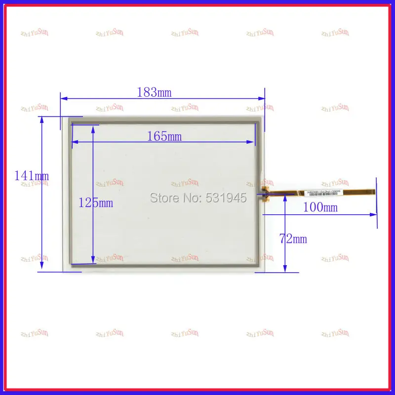 use AT080TN52 display touchscreens 183*141 Industrial control touch screen 183mm*141mm