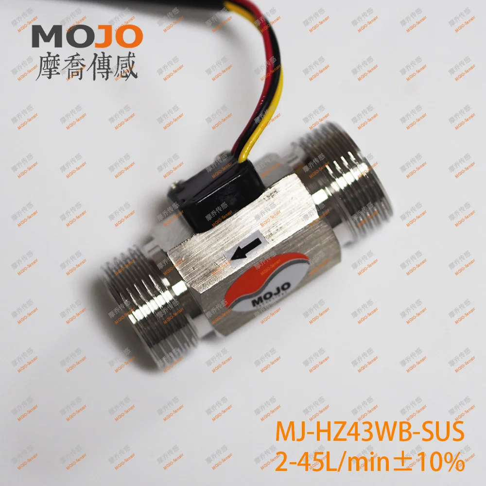 MJ-HZ43WB-SUS SUS304 DN20 G3/4''Hall Effect Liquid Water Flow Sensor(10pcs/lots)