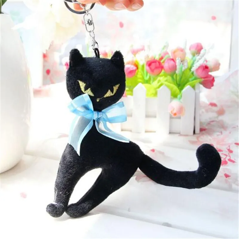 1PCS Mini Cat Plush Toy Creative Cute Cat Small Pendant Toys Doll Key Ring Rag  Wedding Throwing Gift 18CM