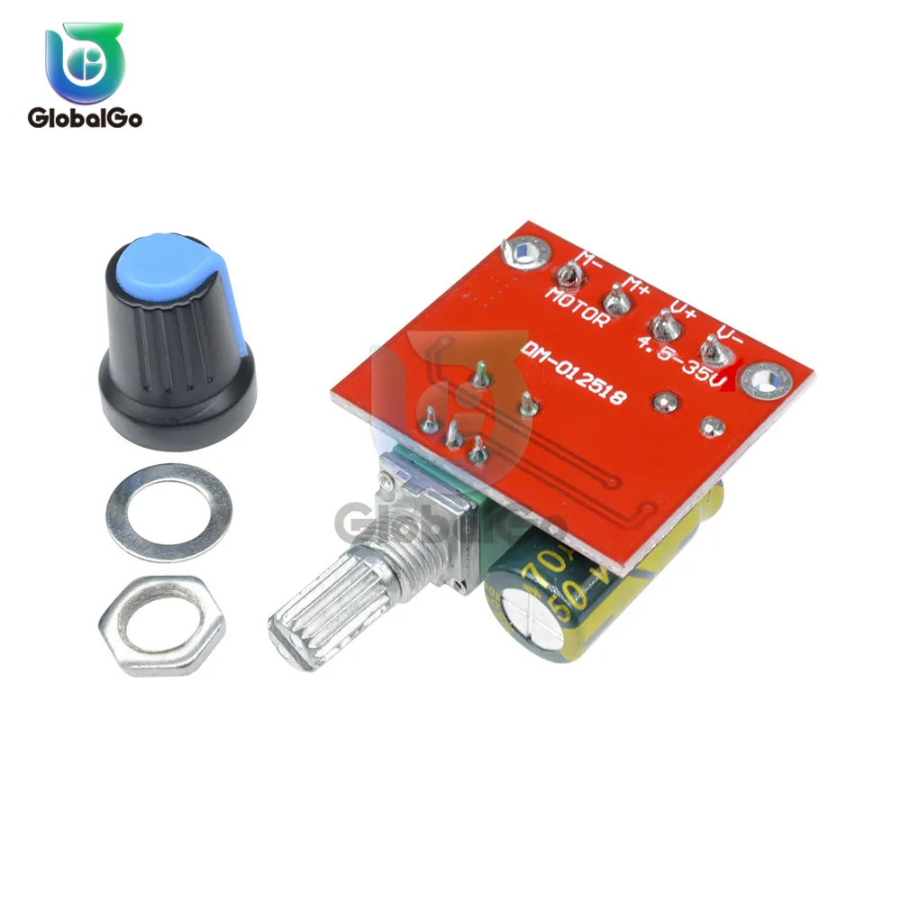 5A 90W PWM DC Motor Speed Controller Module DC-DC 4.5V-35V Adjustable Speed Regulator Control Governor Switch 12V 24V