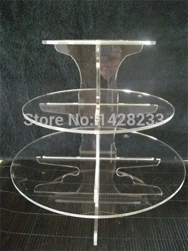 

wedding decoration/ Detachable 3 Tier Round Acrylic Cake Stand, 3 Tier Clear Acrylic Cake Stand