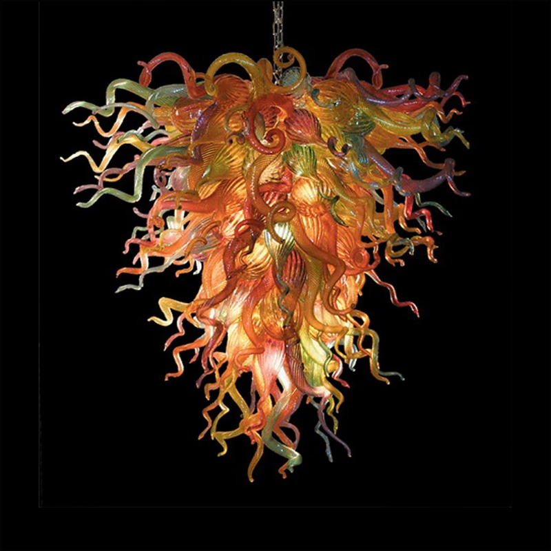 

French Style Hand Blown Murano Glass Custom Decorative Modern Art LED Chandeliers for Hotel Decor