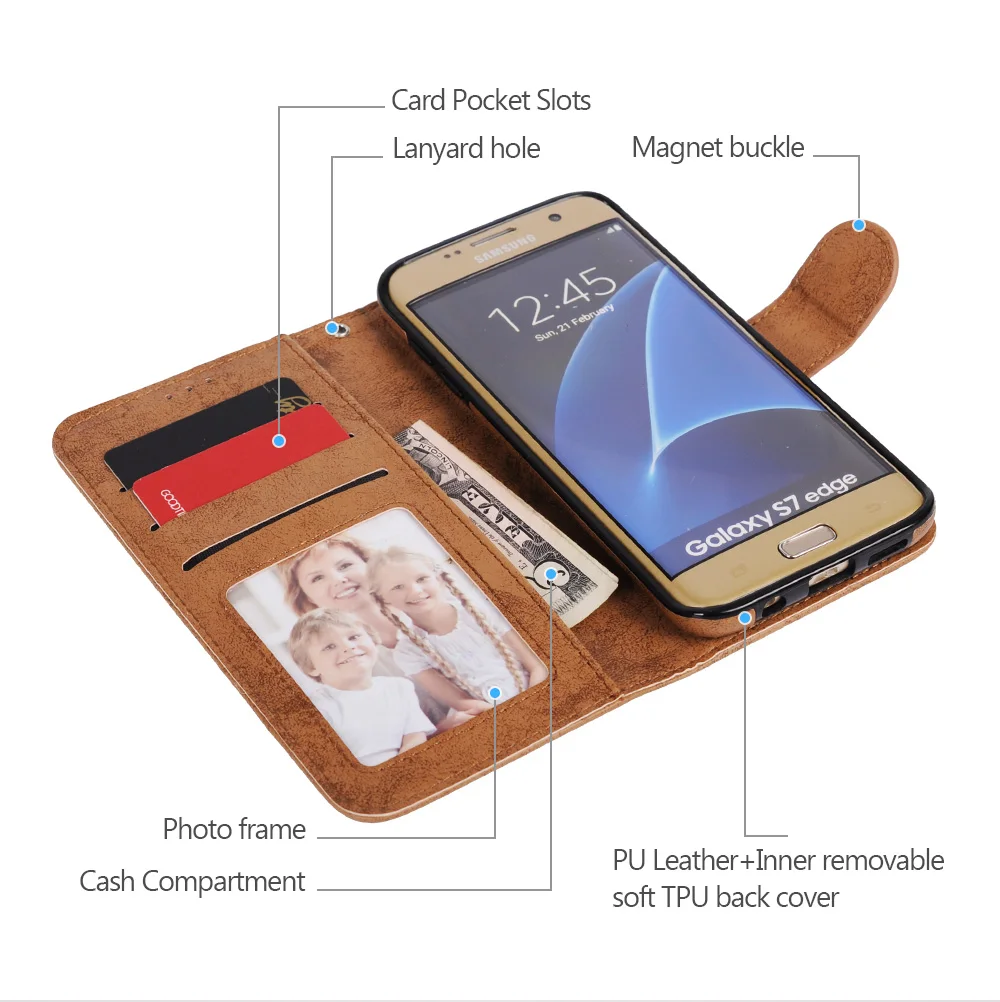 LANCASE-funda con tapa magnética para Samsung Galaxy S21, carcasa de piel sintética para Samsung S22 Ultra S9 Plus S10 S10 PLUS Note 10