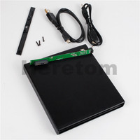 Heretom USB 2.0 SATA to SATA 9.5mm External Optical Drive Enclosure CD DVD-ROM Case For Laptop Optical Drive