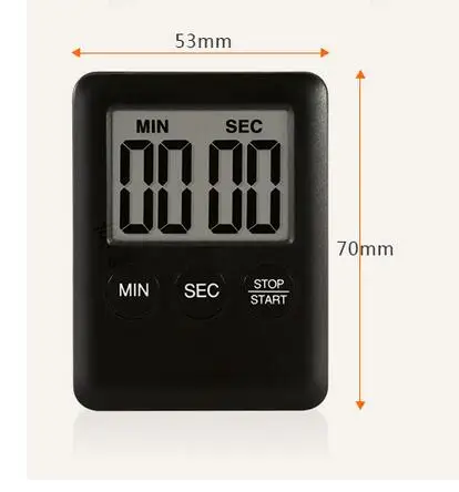 2 Colors Square Large LCD Digital Kitchen Timer Cooking Timer Alarm Clock Magnet Despertador Digital Table Clock Temporizador