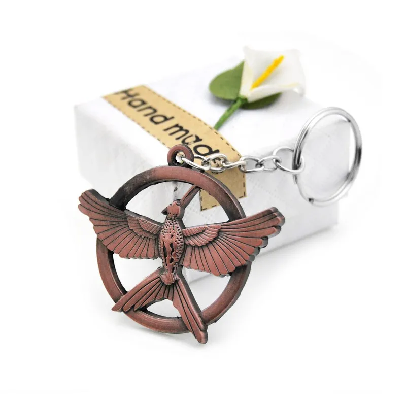 Pop Game The Hunger Games Keychain Popular Vintage Style Birds Charm Snitch Pendent Key Chain Keyring Metal Keychains Car Holder