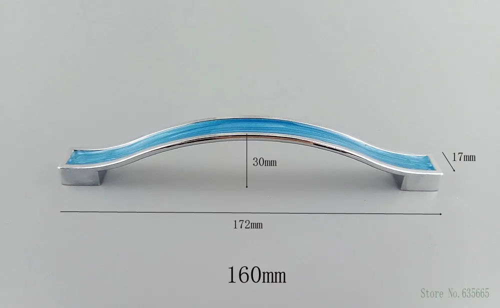 Modern Blue Resin Furniture Handles Kitchen Cabinets Drawer Wardrobe Cupboard Pull Door Knobs Dresser Children\'s Room Handles