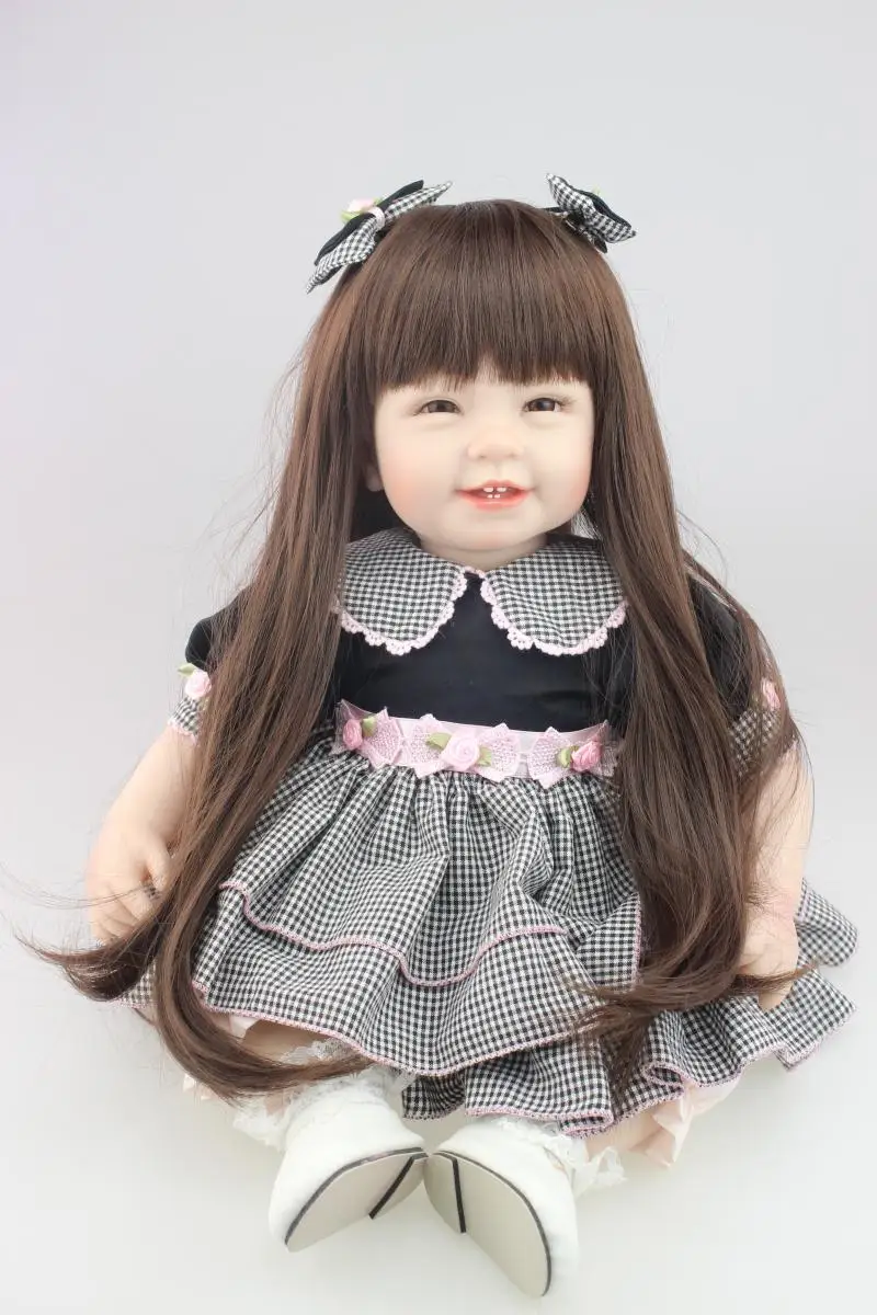 

Awesome 55 CM 22inch Silicone Reborn Kawaii Babies Doll For Girls Big Size Bebe Children's Gift Hot Sale Birthday Present Toys