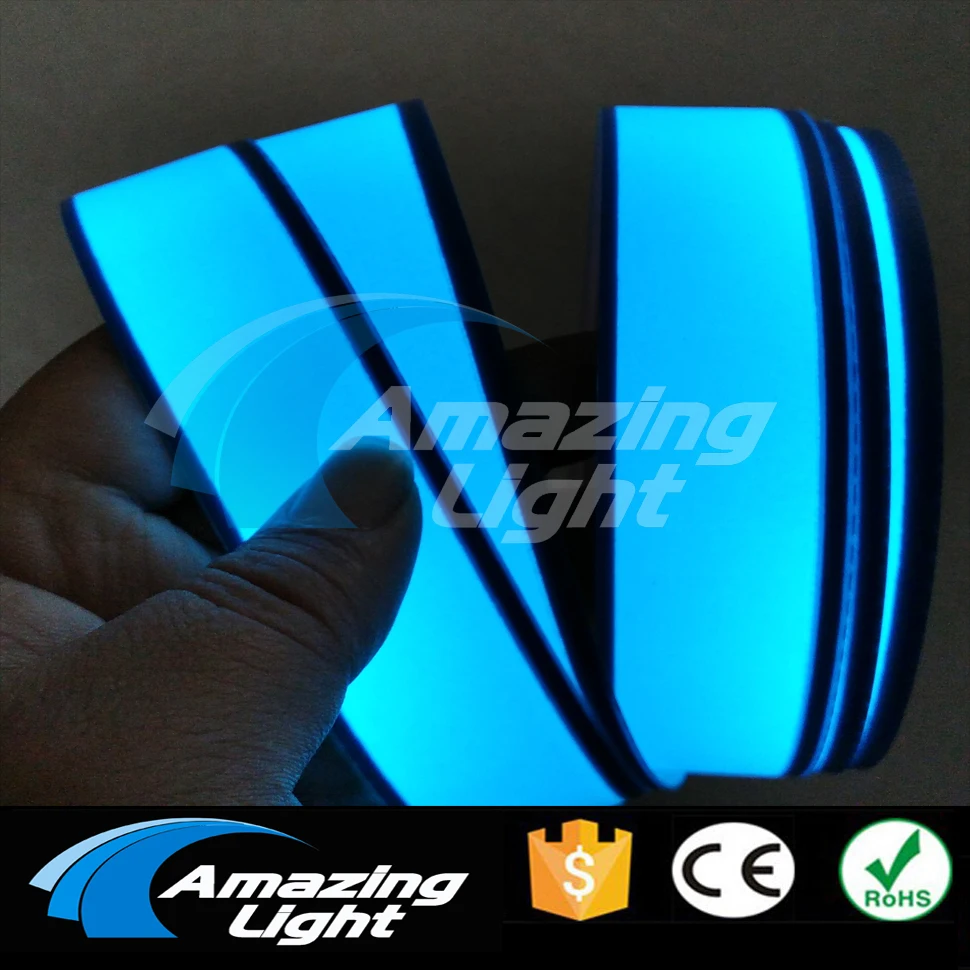 New Arrival 3cm x 100cm White Flexible EL Strip Electroluminescent Tape Led Light Neon Tape With DC12V Inverter