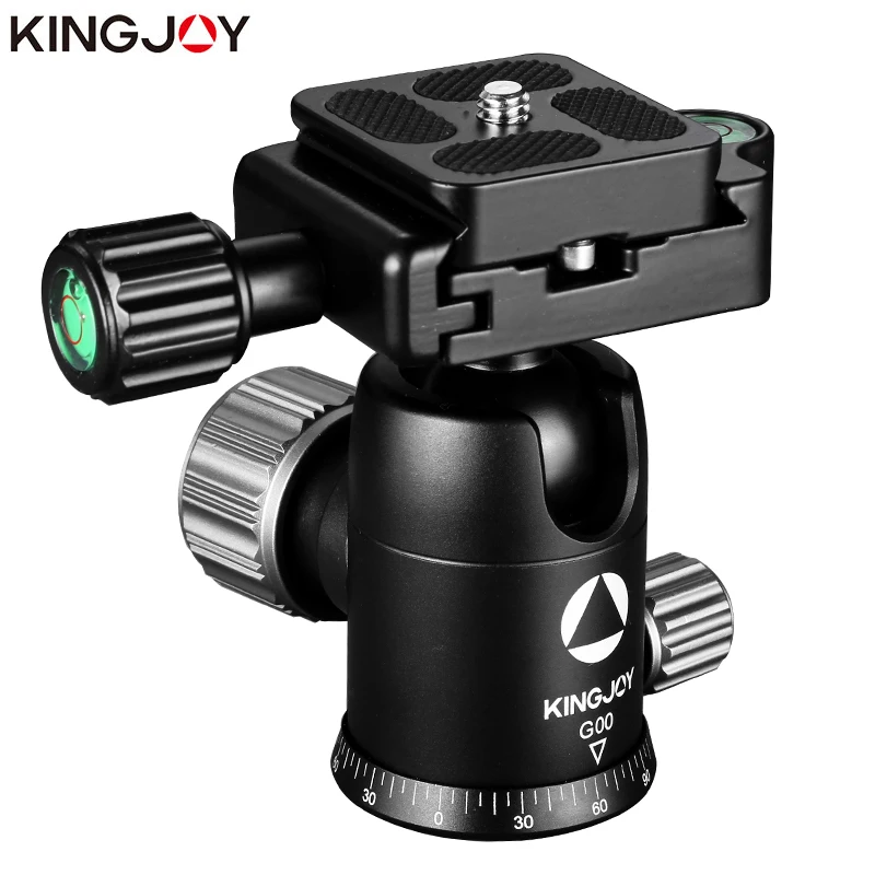 

KINGJOY G00 Tripod Head Aluminum Alloy Ball Heads Panoramic Camera BallHead with 1/4" to 3/8" Screw Mount for Tripe DSLR Monopod