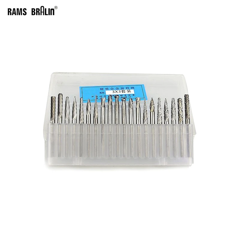

3*3mm Tungsten Steel Rotary Burrs Files Cutter Bit Carving Knife Drill