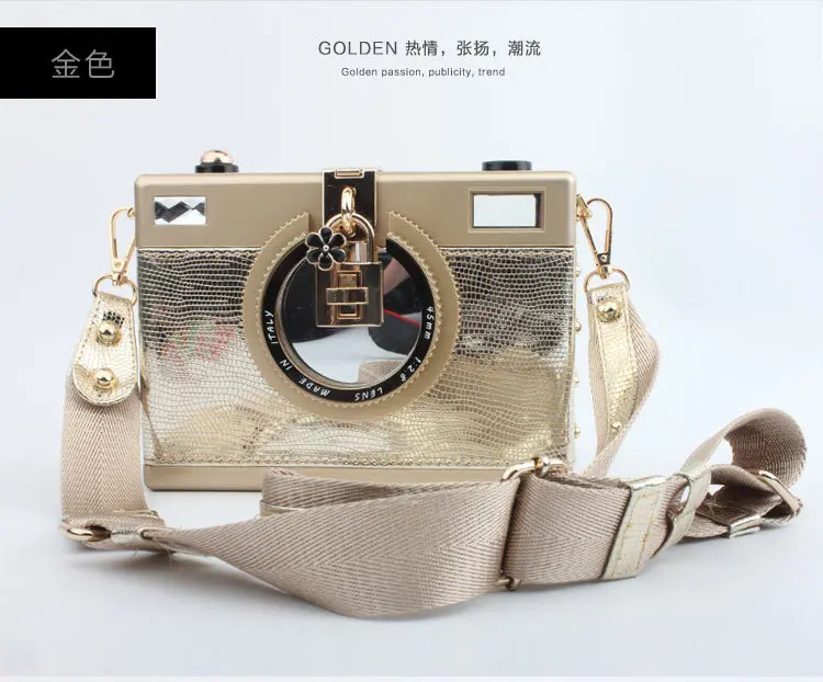 2016 Summer New Handbag Bag Personality Camera Shape Shoulder Bag Girls\' Fashion Chain Bag Female Messenger Bags