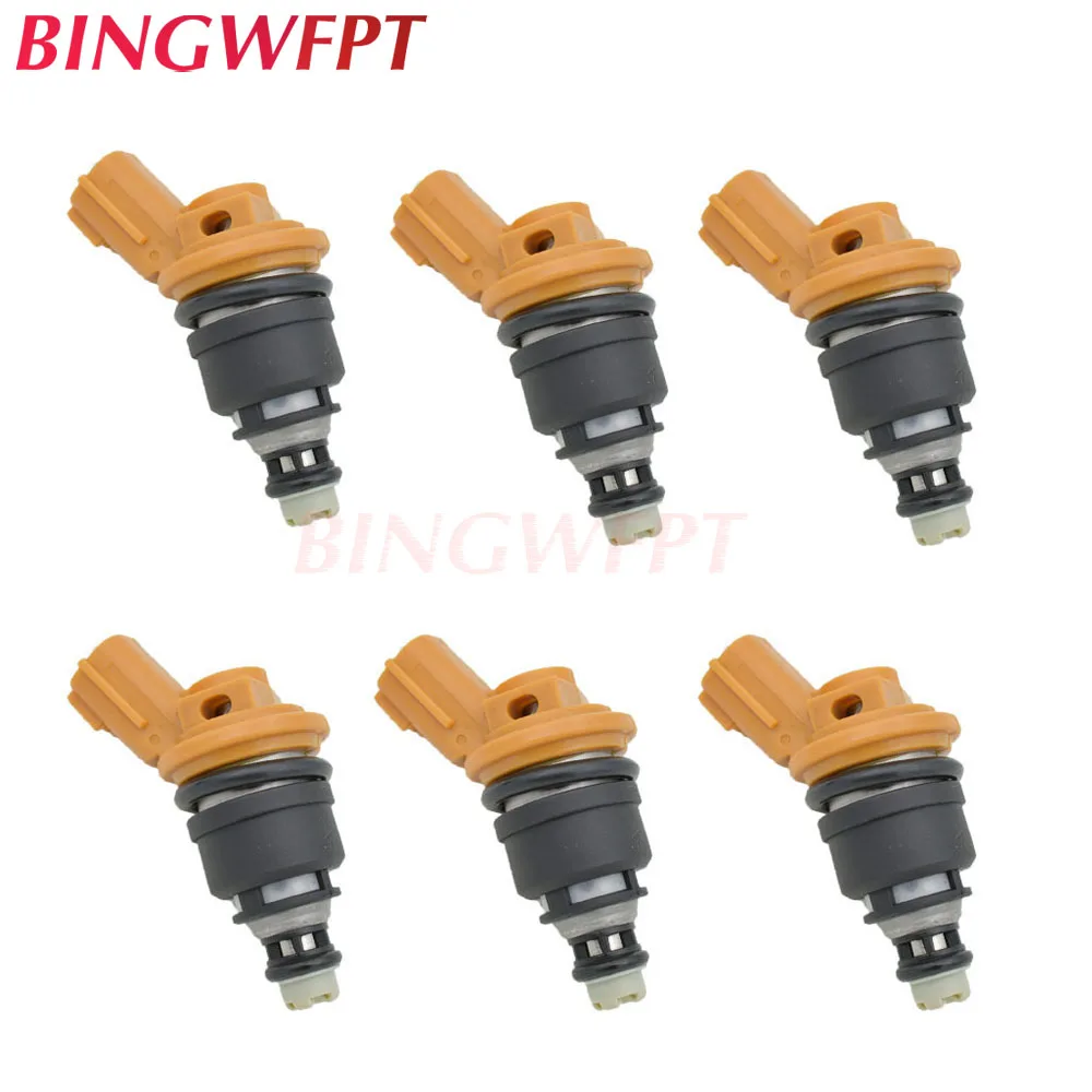 6Pcs High Performance 555Cc Nismo Side Fuel Injector 16600-RR543 For Nisaan 300Zx Z32 RB25DET VG30DETT SR20DET KA24