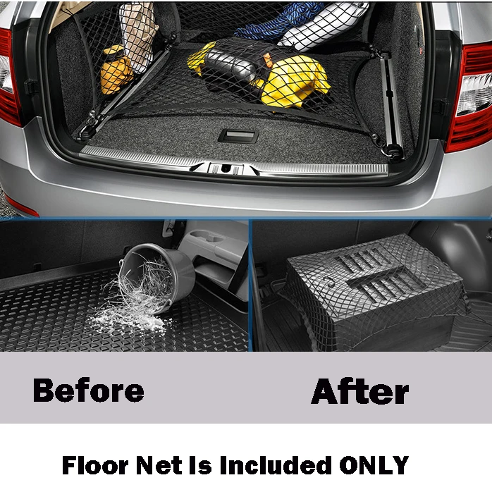 Rear Trunk Floor Cargo Net Mesh Storage Organizer Elastic String layer Net For Audi Q5 Q7 A4 A6 A7 2017 2016 2015 2014 2013 2012