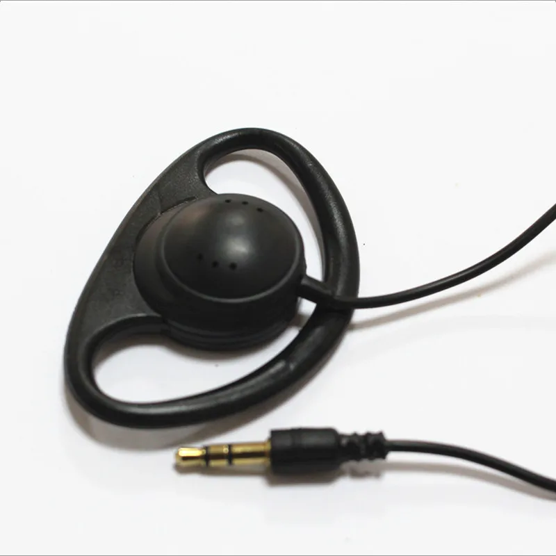 3.5mm Single Side Stereo Earphone Hook Earbud Headphone D Shape Earpiece for tourist ,meeting