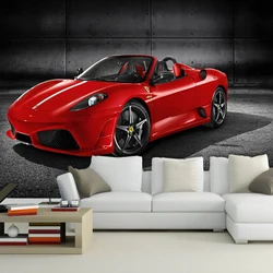 Custom Any Size Car Posters Magazine Sports Cars  Mural Wallpaper Bedroom Living Room Sofa Background Photo Wallpaper Home Decor