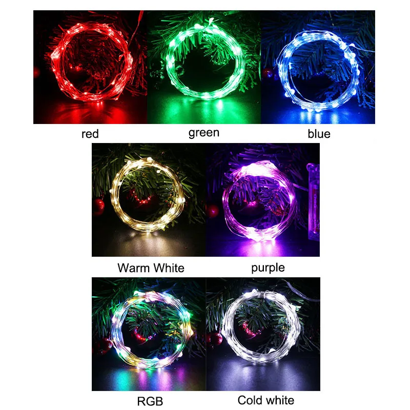 AmmToo 5V Christmas Fairy Lights Decoration Xmas New Year Holiday String Light 5M 10M USB Copper Wire Christmas Tree Lights Led