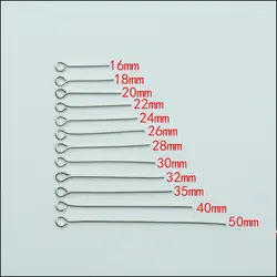 1000pcs 9-Shaped White K/black/bronze/Gold Color 18-40mm Eye Pins Head Pins Findings Connectors for Jewelry Making