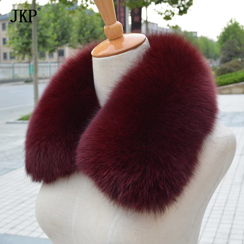 100% Real Fox Fur Scarf fashion Women real Fox Fur Collar Scarf Genuine Natural Fox Fur Multicolor Scarves Collar Warmer Jacket