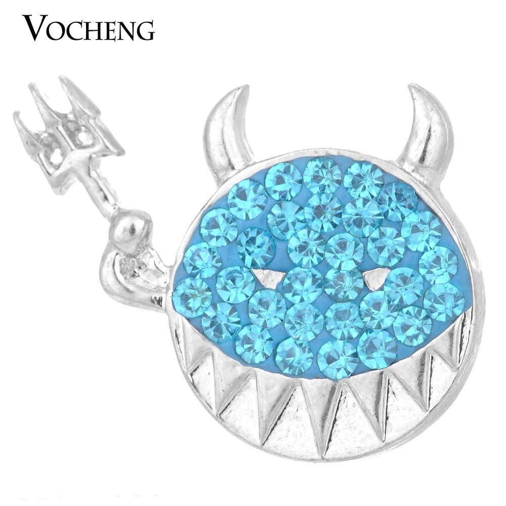 Vocheng 18Mm Hallowmas Gift Charms Sieraden 3 Kleuren Bling Crystal Snap Charms Vn-1051