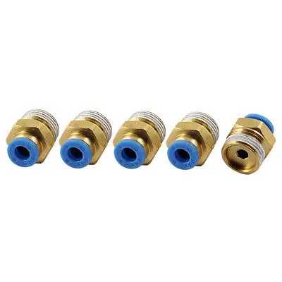 

5Pcs Pneumatic Push In Tube OD 6mm x 3/8 PT Thread Connector Quick Fitting