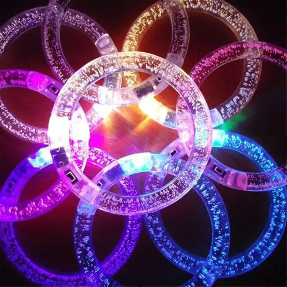 LED Flashing Bracelet Light Up Acrylic Wristband Party Bar Chiristmas Luminous Bracelet Luminous Toys For Children