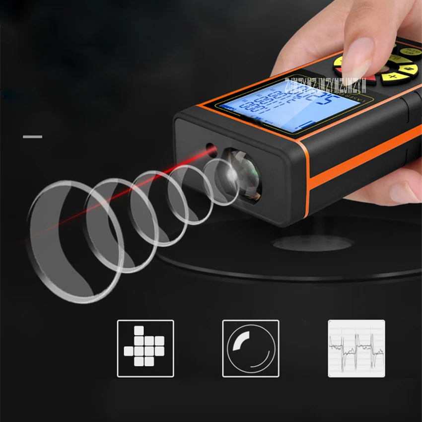 H-40 1.5V * 2 Elektronik Portabel Penggaris Pengukur Jarak Laser Presisi Tinggi Inframerah Genggam Jarak Ukur 0.03-40M