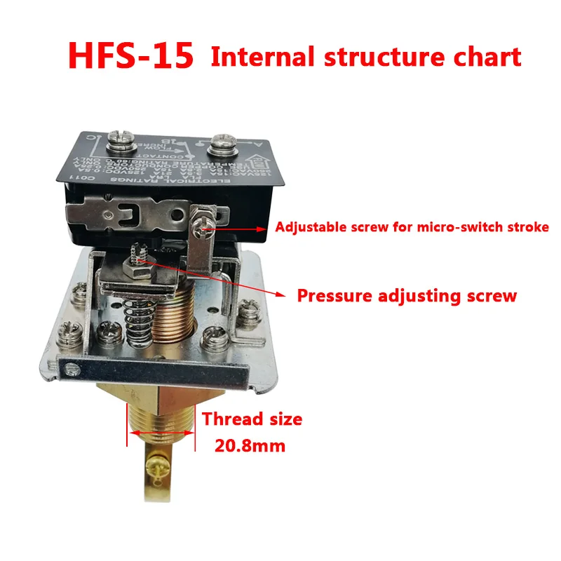 Pagaia Pompa Acqua Interruttore di Flusso di Acqua interruttore di flusso HFS-25 HFS-20 HFS-15 1 \