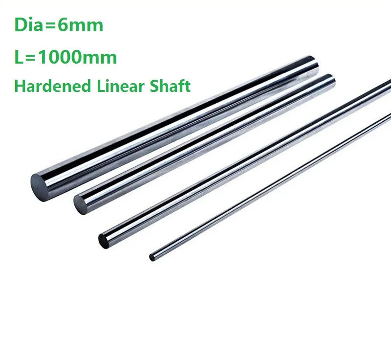 

10pcs/lot Dia 6mm shaft 1000mm long Chromed plated linear shaft hardened shaft rod bar rail guide for 3d printer cnc parts