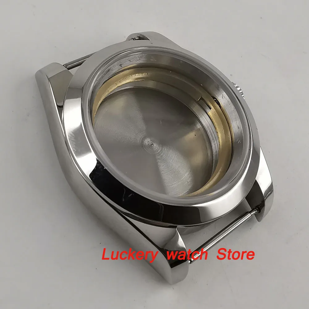 parnis 40mm Silver colour Watch case fit for ETA 2836,Mingzhu DG 2813 / 3804 Miyota 8215 movement-BK25