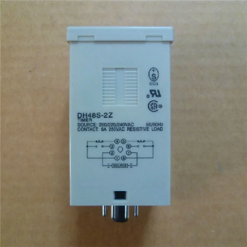 DH48S-2Z 220VAC Digital Timer Relay On Delay 8 Pins SPDT 2 Groups Contacts Delay