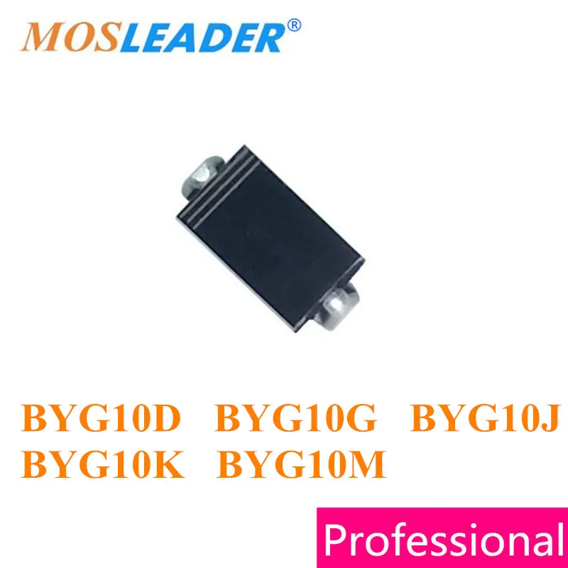 

Mosleader 1800pcs SMA BYG10D BYG10G BYG10J BYG10K BYG10M DO214AC 1.5A 200V 400V 600V 800V 1000V 1KV BYG10 No avalanche testing