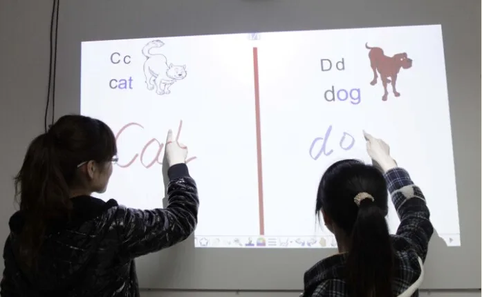 Interactive Wall Games Projection System with Finger Touch Portable Interactive whiteboard for Children