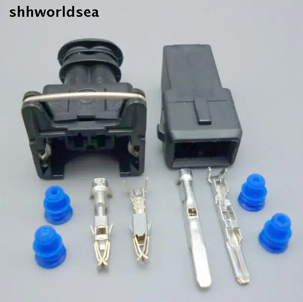 

shhworldsea 30sets EV1 Fuel Injector Plug nozzle Cars Waterproof 2 Pin way Electrical Wire Connector Plug auto Connectors