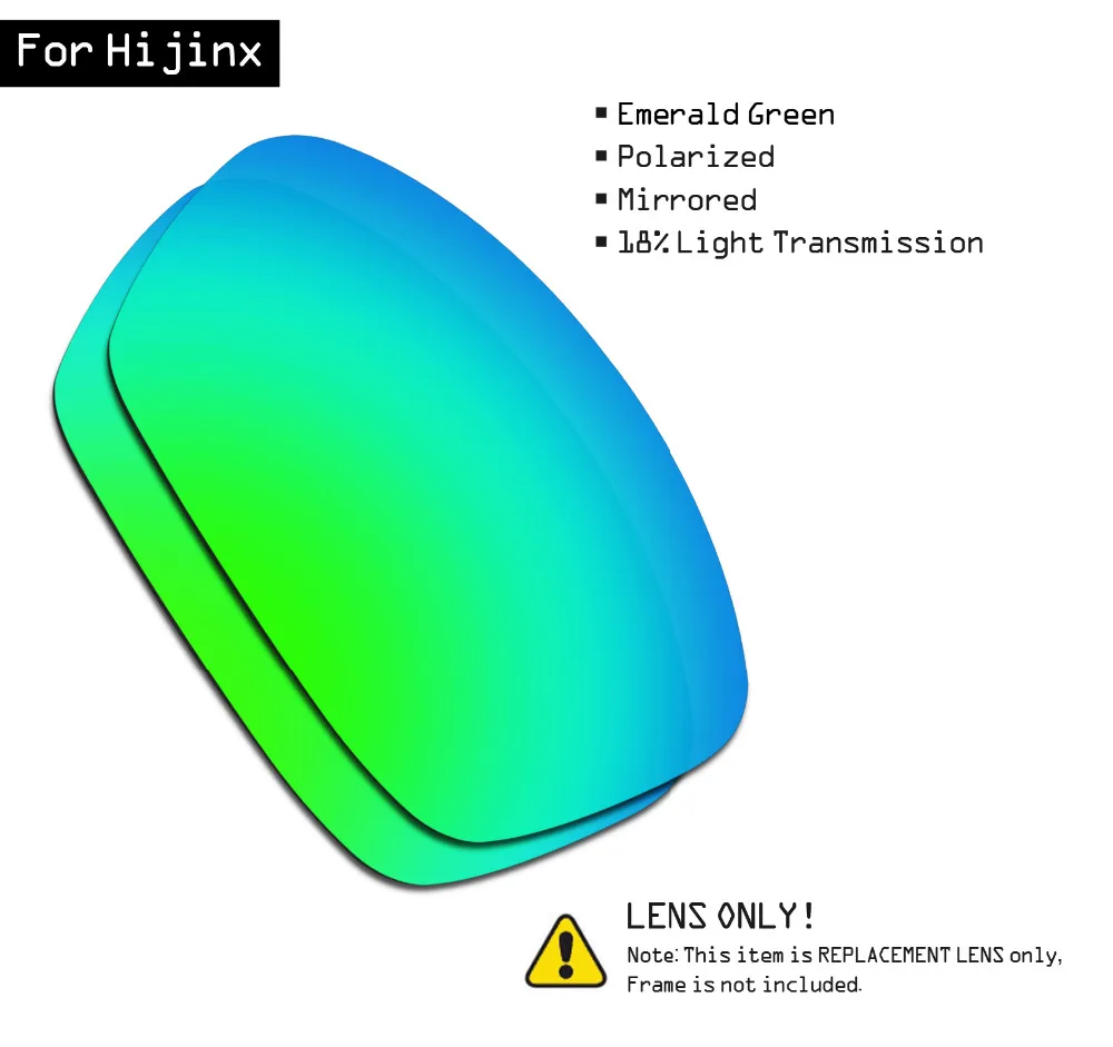 

SmartVLT Polarized Sunglasses Replacement Lenses for Oakley Hijinx - Emerald Green