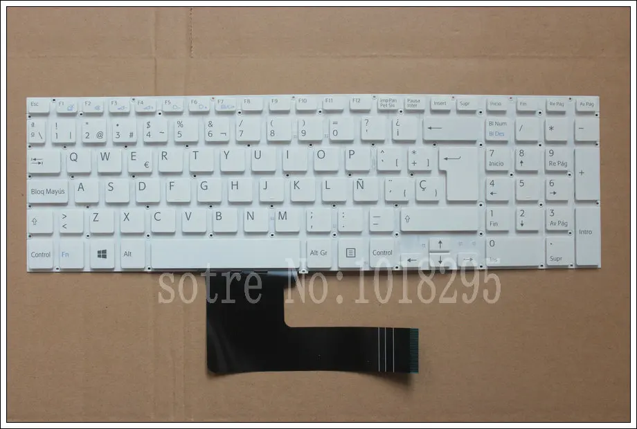 

Spanish Keyboard for SONY Vaio SVF152 SVF153 SVF1541 SVF1521K1EB svf1521p1r SVF152C29M SVF1521V6E white SP Laptop Keyboard