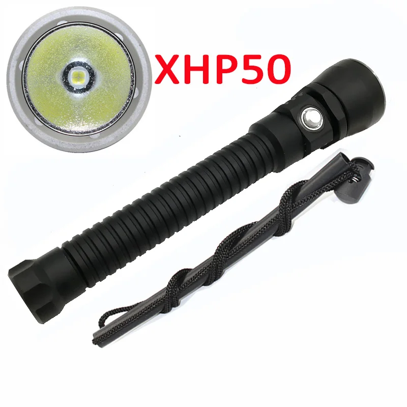 Diving Flashlight  XHP50 LED 2500Lumens Professional Scuba Diving 100M Outdoor Swimming Torch Light Lamp