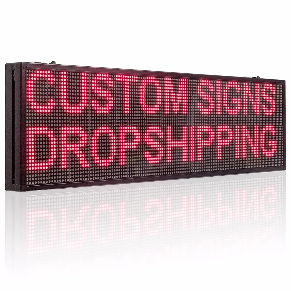77X27cm 32*96 Indoor RGY 3 color LED Display Board WIFI Programmable Scrolling Text Red Green Yellow LED Open Sign Billboard