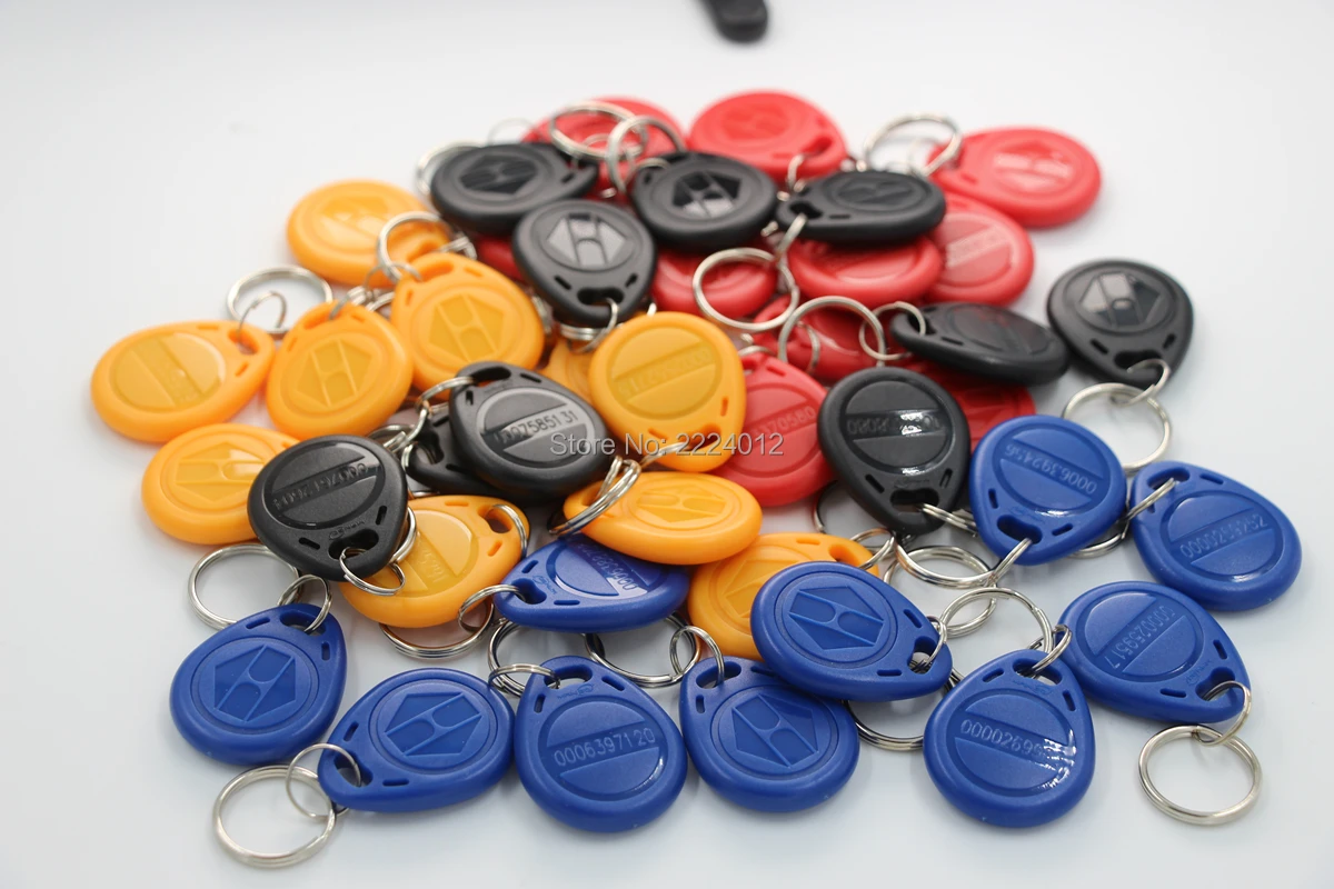 

125khz rfid EM4100 TK4100 Key Fobs Token Tags Keyfobs Keychain ID Promixity rfid cards for Access control system