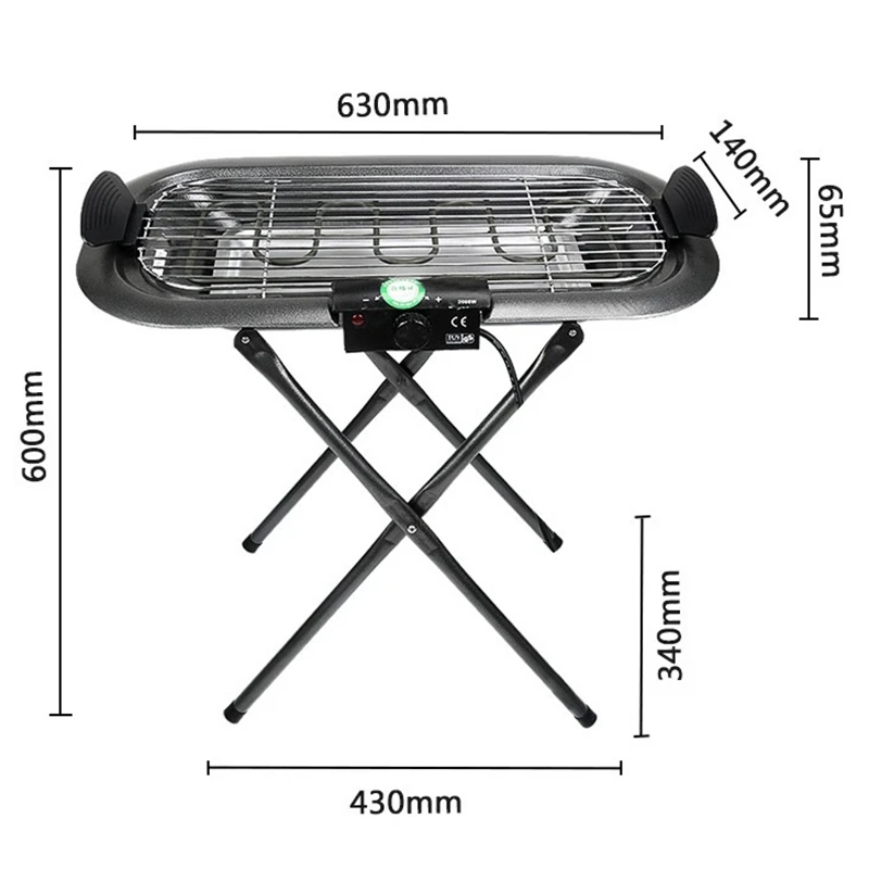 DMWD 2000W potężna moc węgiel drzewny i elektryczny piec do grilla 220V bezdymny Grill Party płyta grzejna do uprawiania turystyki pieszej piknik