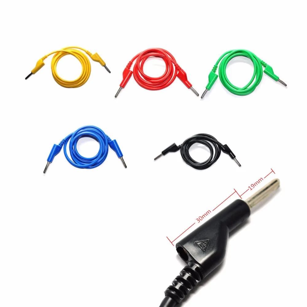 

Silicone cable testing banana plug double plugs A-A connector 1m 1500V 10A test cable