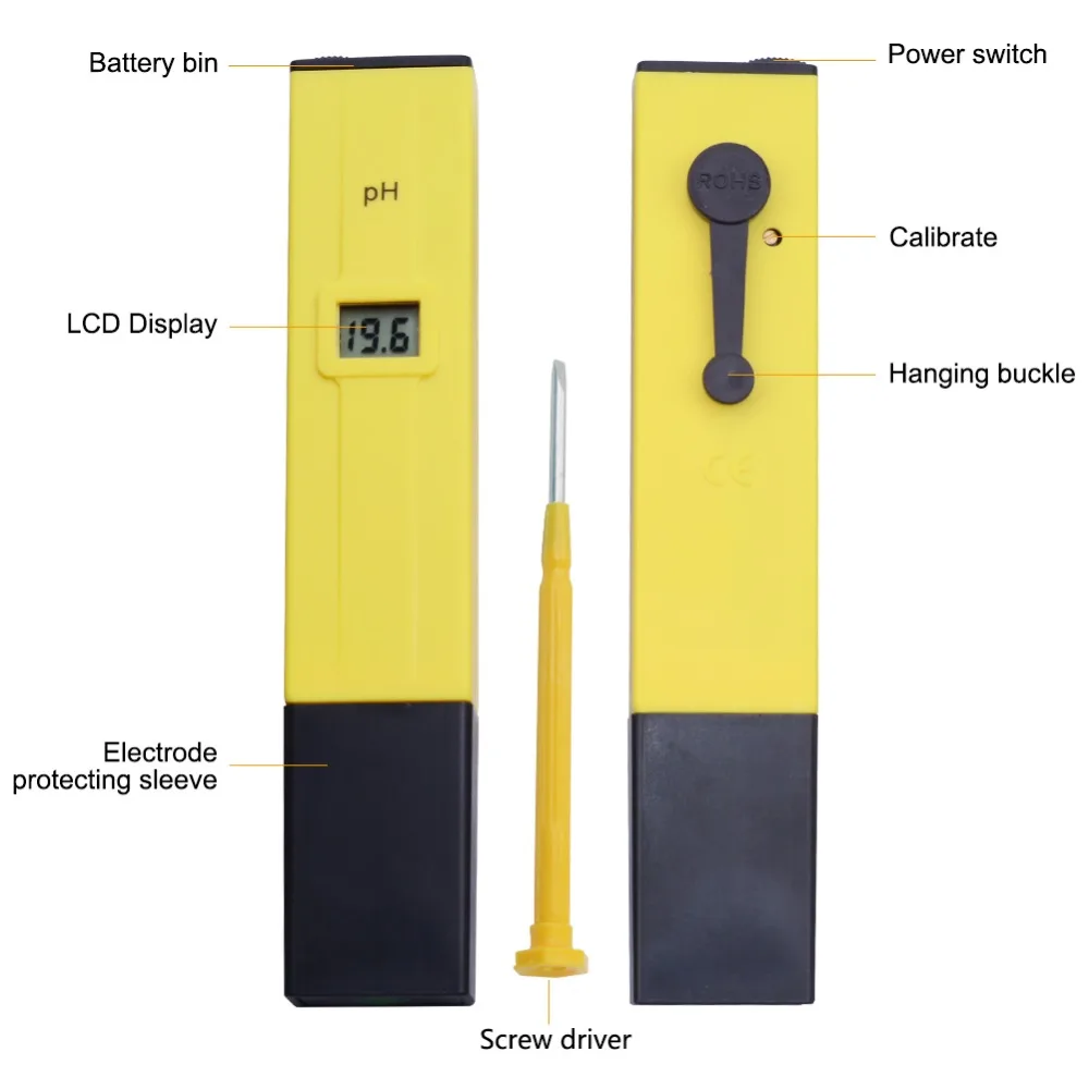 Yieryi 디지털 TDS 미터 PH 미터 EC 미터 포켓 펜 수족관 필터 수족관 용 수질 순도 시험기